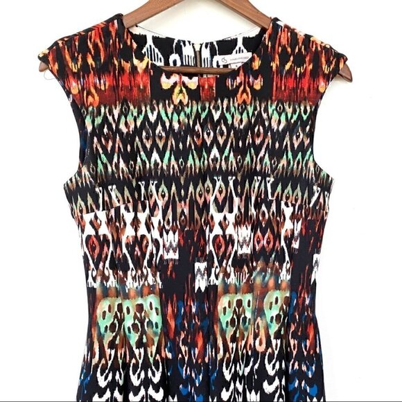 Dressbarn fit & flare dress with crew neck and cap  sleeves, midi length - Picture 4 of 13